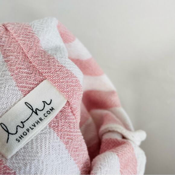 LVHR Taylor Pink White Stripe Button Front Waist Tie Romper XS - Picture 12 of 13